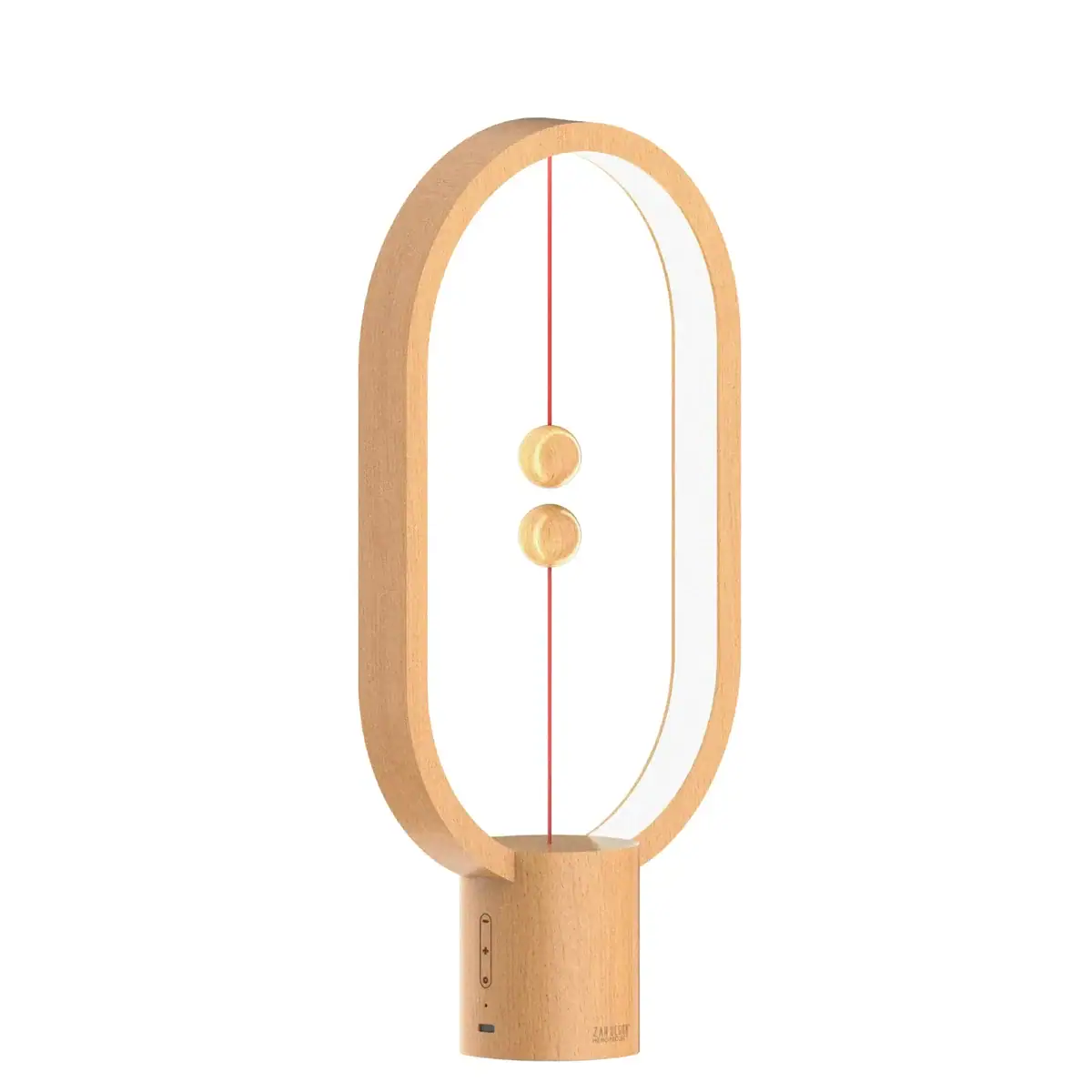 lampe-heng-balance-grand-modele-bois-grain-de-hetre-1 Lampe de bureau en bois avec design épuré, idéale pour la décoration intérieure et l'éclairage de bureau ou de salon.