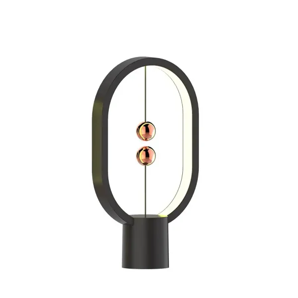 Lampe de bureau au design scientifique moderne avec deux ampoules en cuivre, idéale pour la décoration de bureau ou d'espace de travail inspiré de la science.