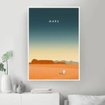 Póster Ilustración Planeta Marte