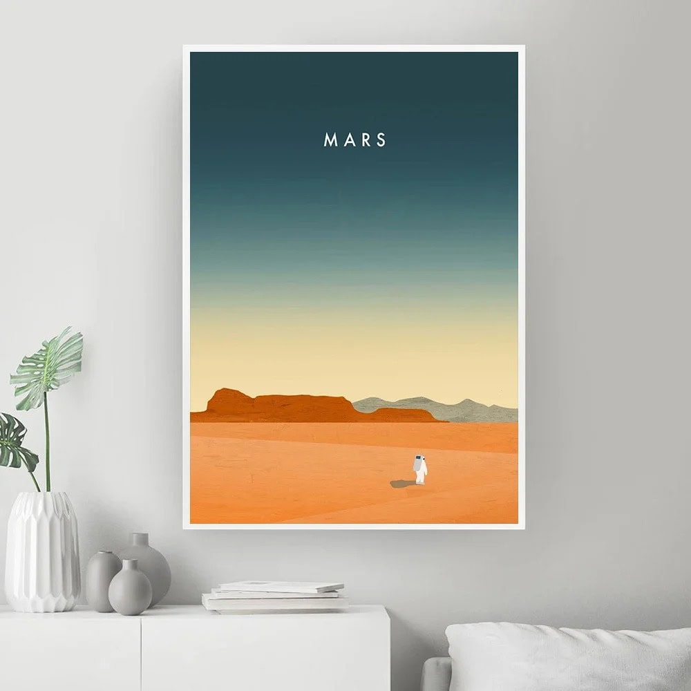 poster-illustration-planete-mars-1 Póster Ilustración Planeta Marte – Image 1