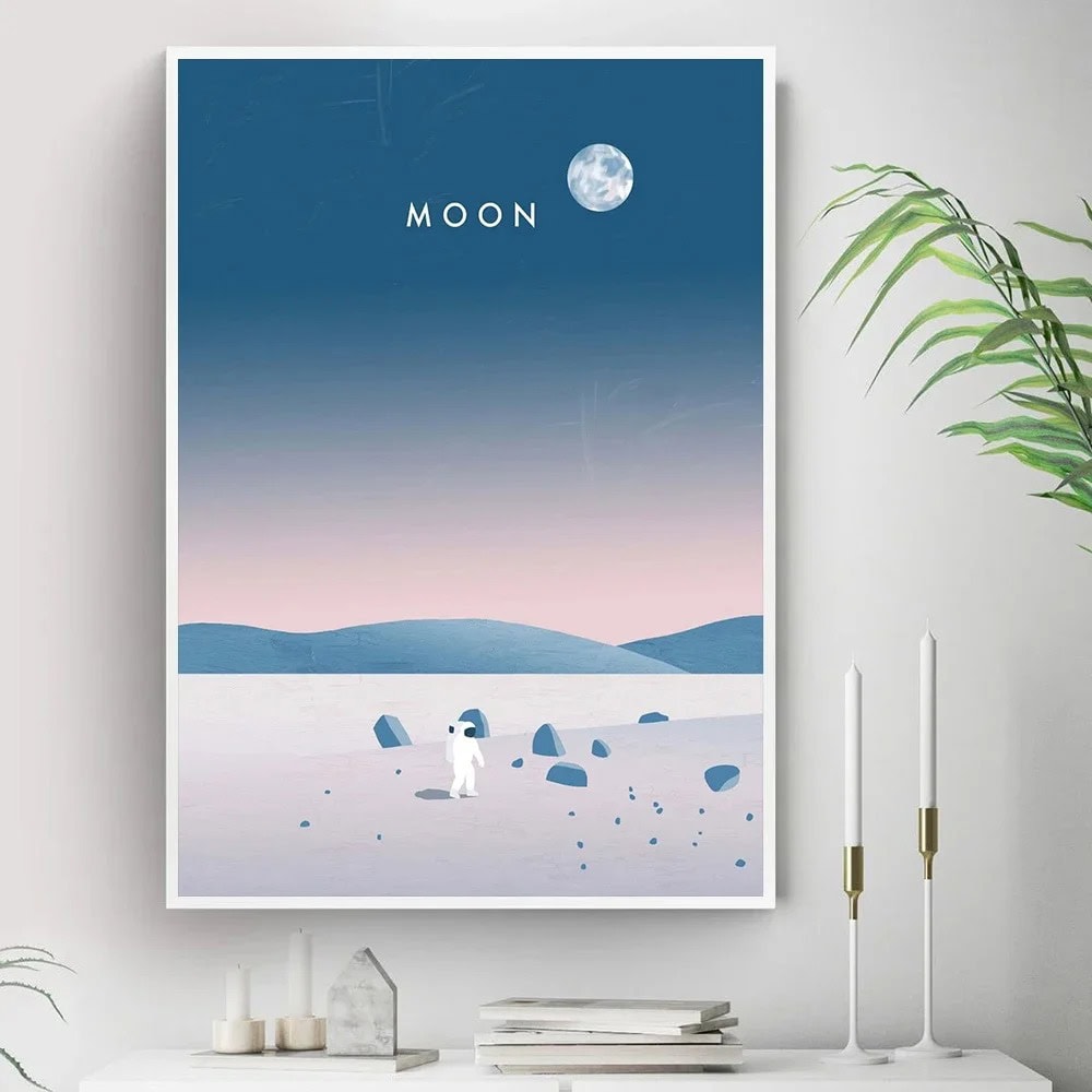 poster-illustration-surface-de-la-lune-1 Póster Ilustración Superficie de la Luna – Image 1