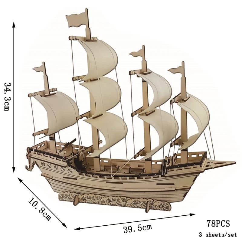 puzzle-3d-bateau-1 Puzzle 3D Barco – Image 1
