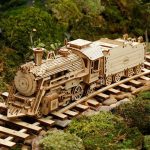 Puzzle 3D Locomotora de madera