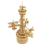 Puzzle 3D Torre de Aviación Mecánica en Madera