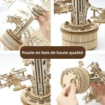 Puzzle 3D Torre de Aviación Mecánica en Madera – Image 3