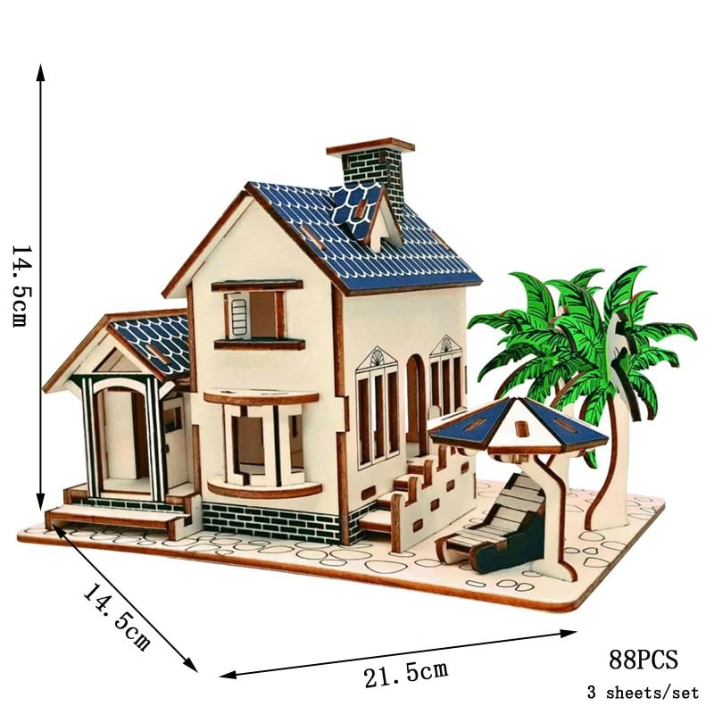 puzzle-3d-villa-1 Puzzle 3D Villa – Image 1
