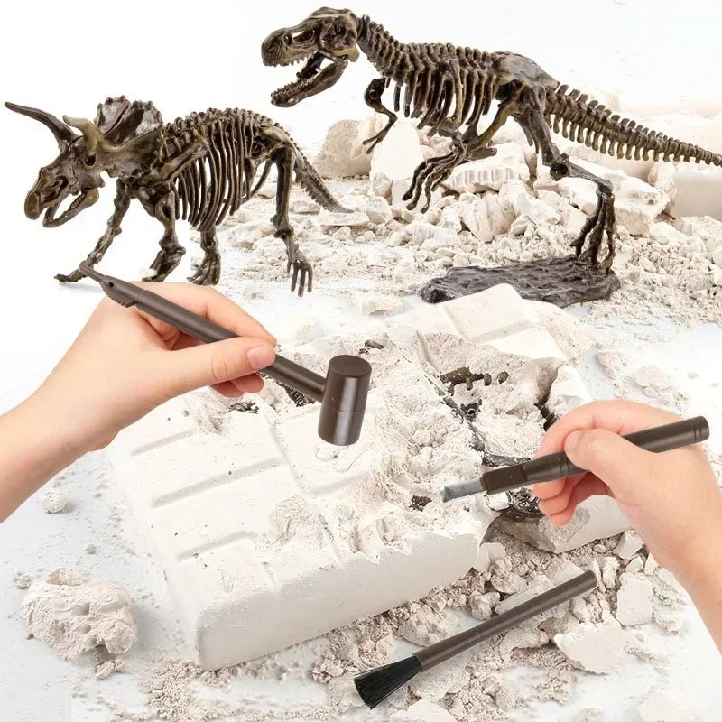 jeux-de-fouille-archeologique-de-dinosaure-1 Kit de Excavación Arqueológica de Dinosaurios – Image 1