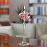 Lámpara de Aceite de Pie Rosa – Image 4