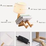 Lámpara de mesa original de madera – Image 5