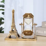 Reloj de Arena Decorativo Torre Eiffel Dorado