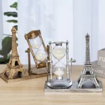 Reloj de Arena Decorativo Torre Eiffel Dorado – Image 3