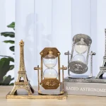 Reloj de Arena Decorativo Torre Eiffel Dorado – Image 4