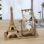 Reloj de Arena Decorativo Torre Eiffel Dorado – Image 5
