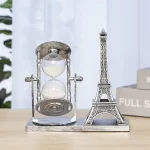 Reloj de Arena Decorativo Torre Eiffel Dorado – Image 7