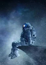 Cuadro astronauta antiguo