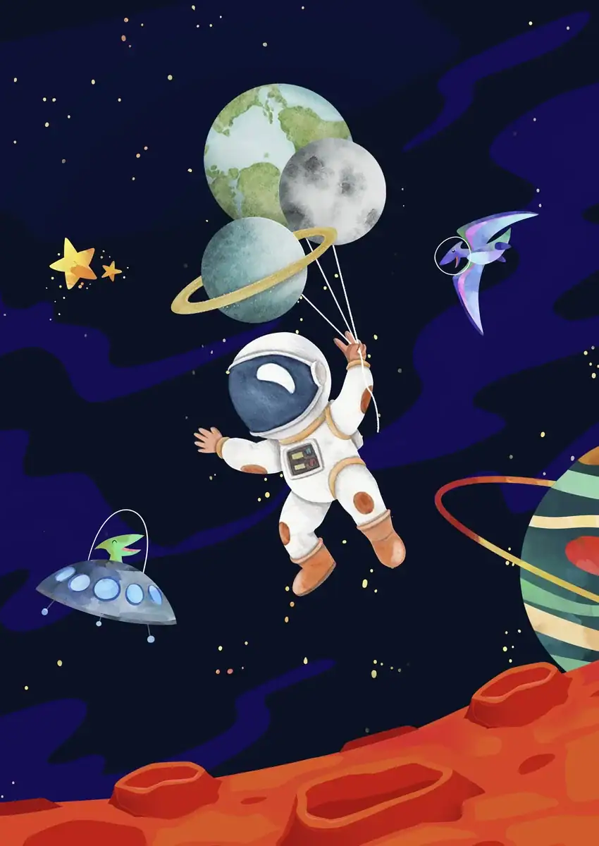 deco-tableau-astronaute-enfant-1 Cuadro decorativo astronauta infantil – Image 1