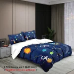 Funda nórdica espacial con planetas para cama de matrimonio – Image 3