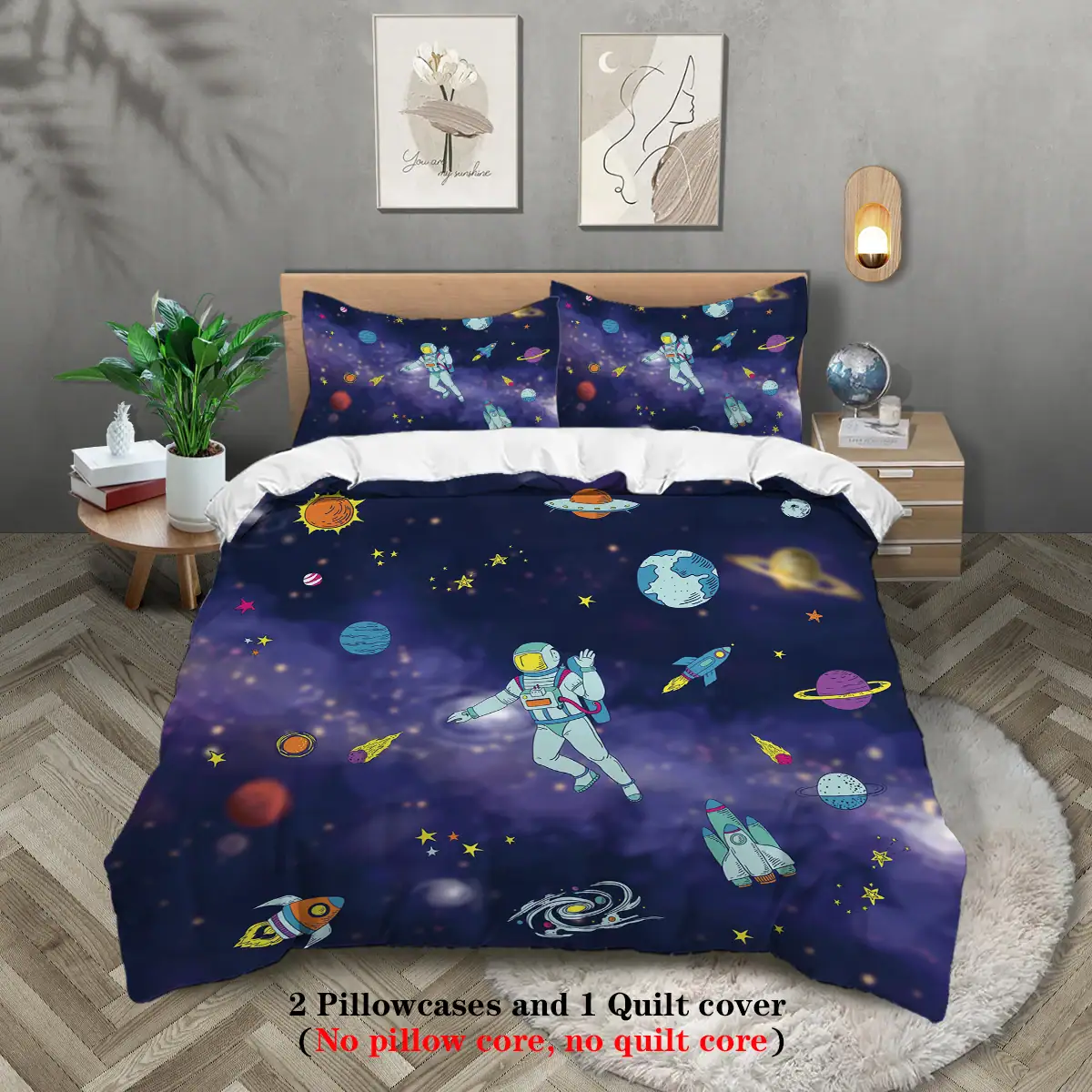 housse-de-couette-espace-planete-univers-1 Funda nórdica espacio planeta universo – Image 1