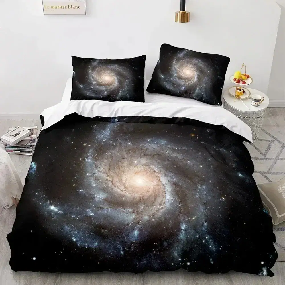 housse-de-couette-galaxie-spirale-realiste-1 Funda nórdica galaxia espiral realista – Image 1