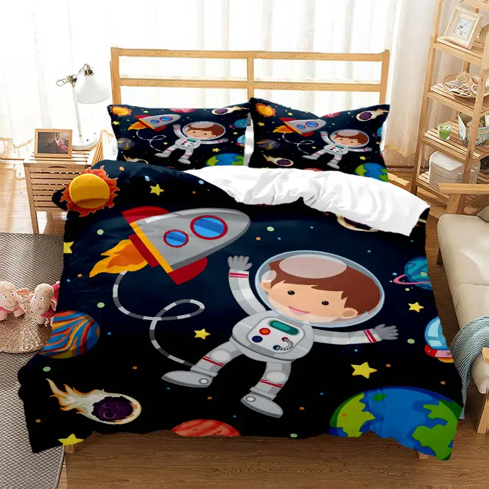 housse-de-couette-petit-astronaute-1 Funda Nórdica Pequeño Astronauta – Image 1