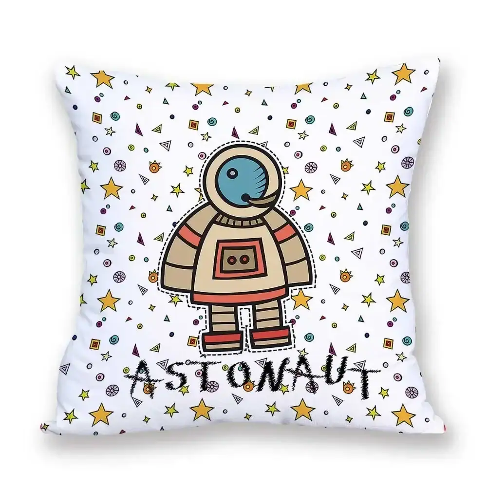 housse-de-coussin-petit-astronaute-voyageur-1 Funda de Cojín Pequeño Astronauta Viajero – Image 1