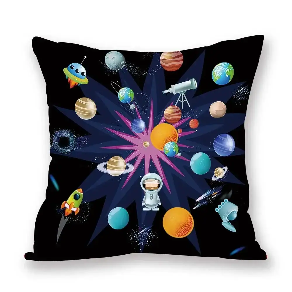 housse-de-coussin-planete-spatiale-1 Funda de Cojín Planeta Espacial – Image 1