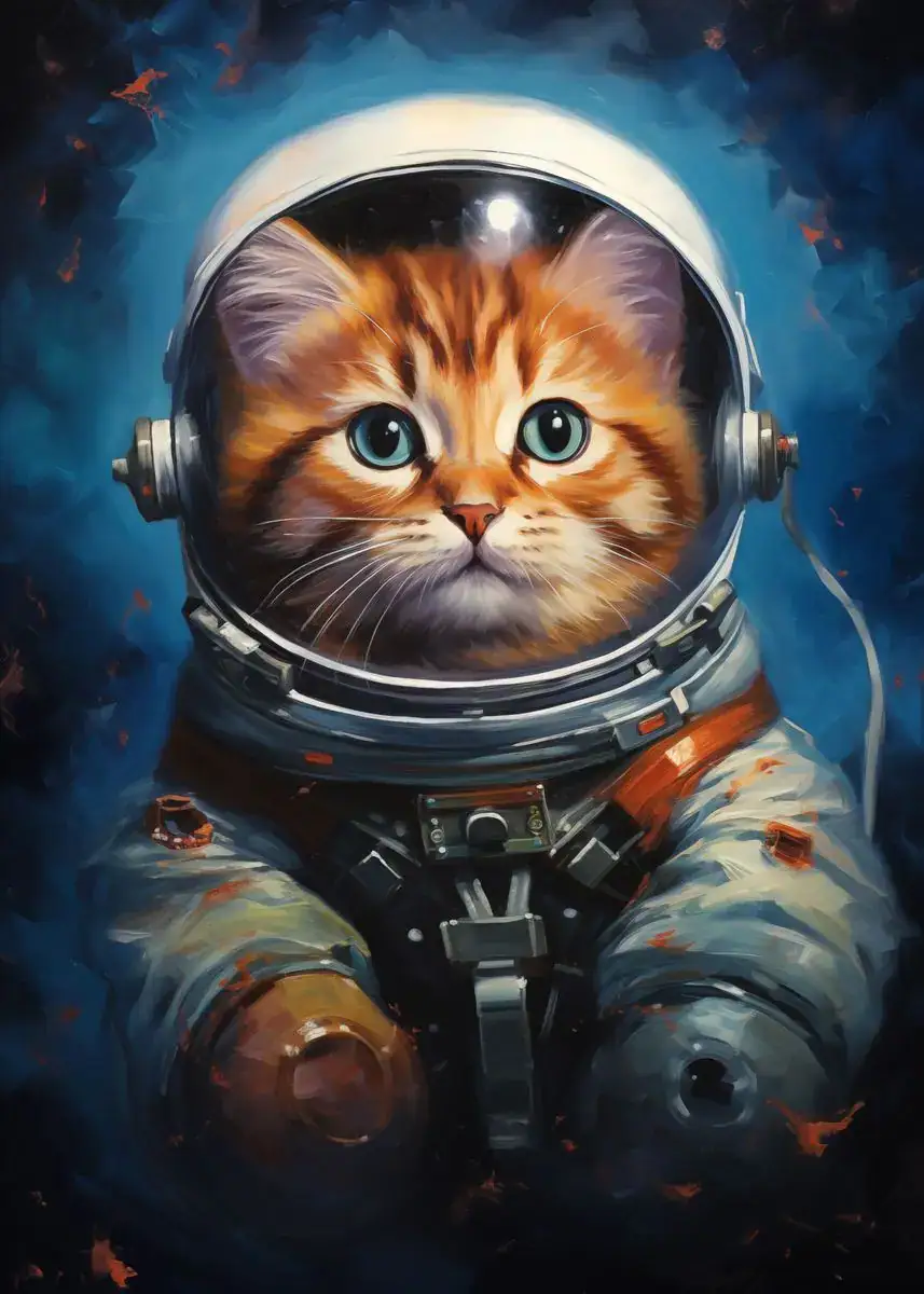 tableau-astronaute-chat-1 Cuadro astronauta gato – Image 1