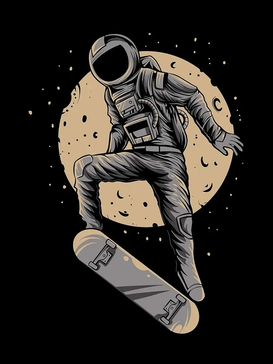 tableau-astronaute-skate-1 Cuadro astronauta skate – Image 1