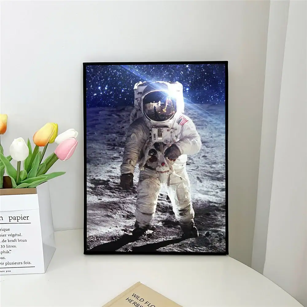tableau-dastronaute-sur-la-lune-1 Cuadro de astronauta en la luna – Image 1