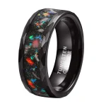 Anneau en résine avec motif cosmique, design unique, parfait pour les amateurs de science et d'astronomie.