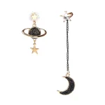 Épingles de sac à main avec motifs planètes et lune, inspirées de l'astronomie, parfaites pour les amateurs de science et d'univers.