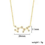 Collier constellation en or avec pendentif représentant la constellation du zodiaque, orné de diamants, finition élégante, idéal pour les amateurs d'astronomie et de bijoux raffinés.