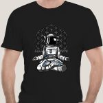 Vêtement d'astronaute mignon pour homme et femme, parfait pour les amateurs de science et d'espace, avec un design adorable d'astronaute assis.