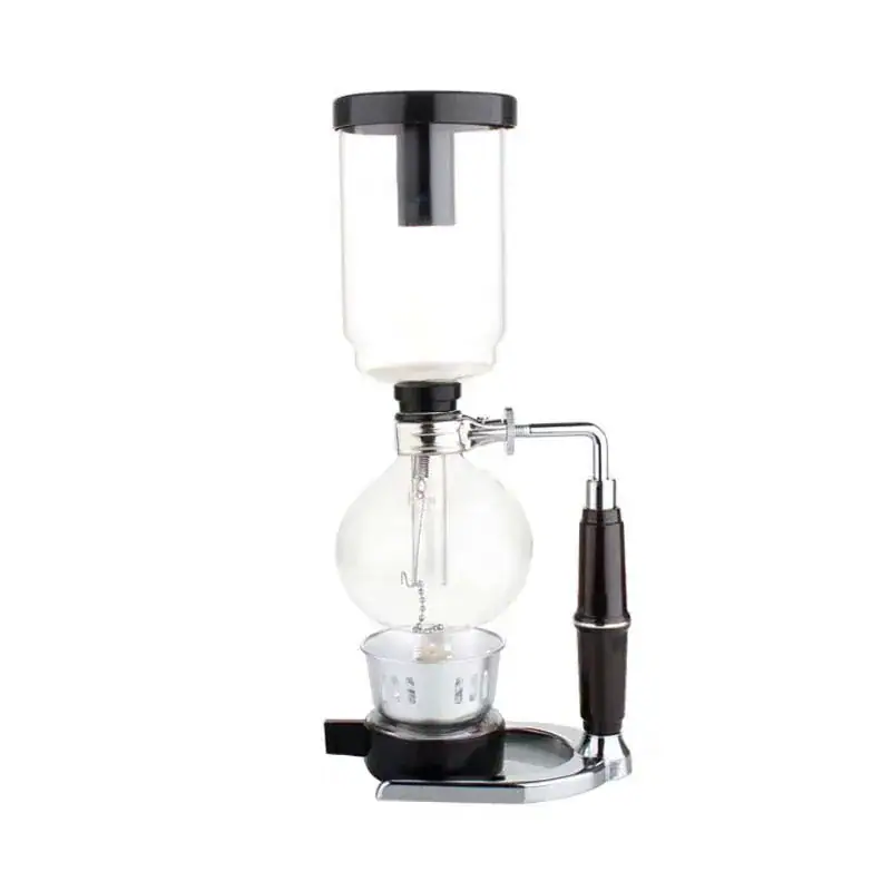 cafetiere-a-depression-de-chimiste-1 Appareil de distillation en verre pour expériences de laboratoire, avec condenseur et ballon, idéal pour la recherche scientifique et l'enseignement.