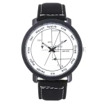 Montre avec cadran affichant des formules trigonométriques et mathématiques.