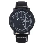 Montre avec cadran scientifique affichant des fonctions trigonométriques et des nombres en chiffres arabes et en lettres, idéale pour les amateurs de sciences et de mathématiques.
