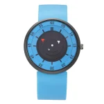 Montre scientifique moderne avec cadran coloré et design innovant, idéale pour les amateurs de gadgets technologiques et de décoration d'intérieur originale.