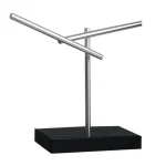 Support de démonstration scientifique en métal avec base noire pour expériences et présentations.