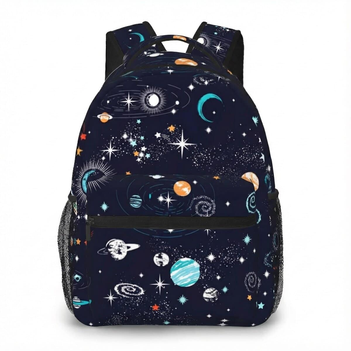 petit-sac-a-dos-espace-1 Sac à dos avec motif d'espace et planètes.