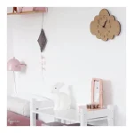 Balancier d'horloge nuage en bois pour décoration murale moderne.