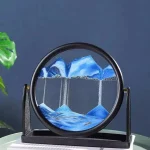 Montre à eau décorative avec montagnes en verre, idéale pour la décoration scientifique et moderne.