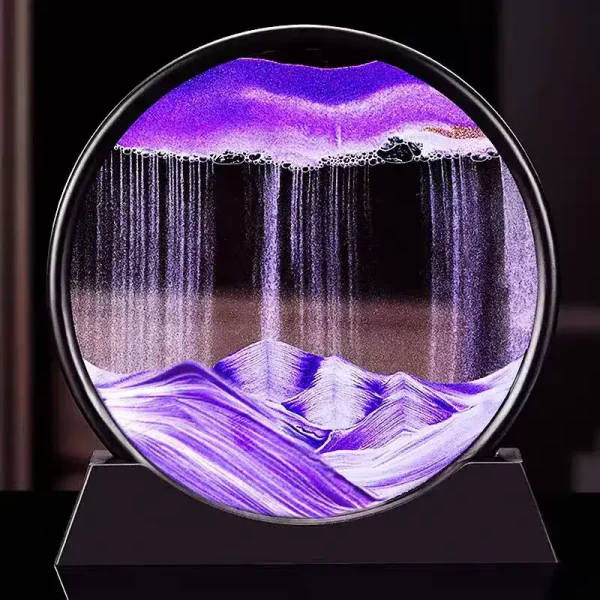 Vasque en verre avec effet cascade lumineux, design moderne et décoratif, idéale pour une décoration intérieure originale et élégante.