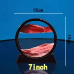 Modèle de décor scientifique avec un cercle en verre contenant un liquide coloré, sur une base noire, illustrant un objet de décoration pour espace scientifique ou éducatif.