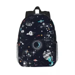 Sac à dos avec motif d'espace et planètes.