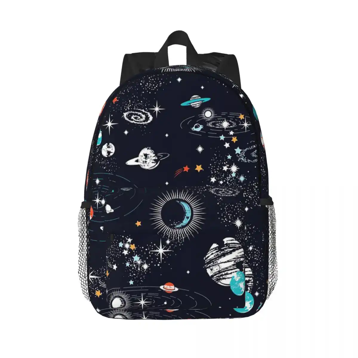 sac-a-dos-galaxie-garcon-1 Sac à dos avec motif d'espace et planètes.