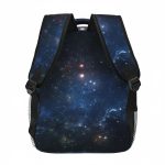 Sac à dos avec motif galaxie étoilée, design cosmique pour étudiants et amateurs d'astronomie. Parfait pour transporter livres, matériel scolaire ou accessoires avec style.