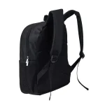 Sac à dos noir pour étudiants et professionnels, pratique et résistant, idéal pour transporter livres, ordinateur portable et accessoires avec confort et style.