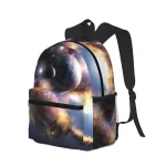 Sac à dos avec motif d'espace et de planètes, idéal pour étudiants et amateurs d'astronomie. Design inspiré de l'univers, parfait pour transporter livres et matériel.