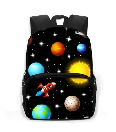 Sac à dos enfant thème espace et planètes.