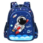 Sac à dos enfant thème espace avec astronautes et planètes.